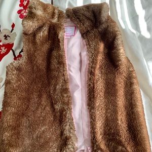 EUC- Toddler Girls Zip Up Bear Vest